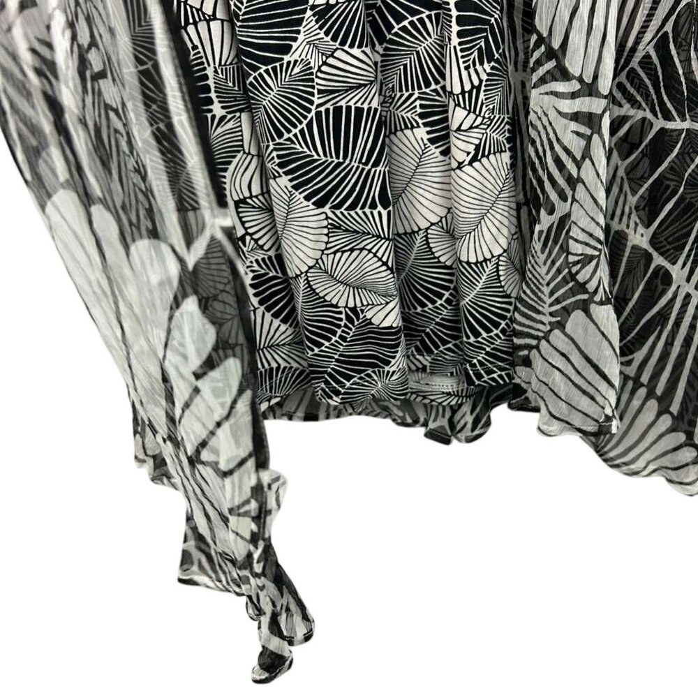 NWT Soft Surroundings Women's 1X Miami Beach Maxi Dress Black/White - Picture 13 of 16